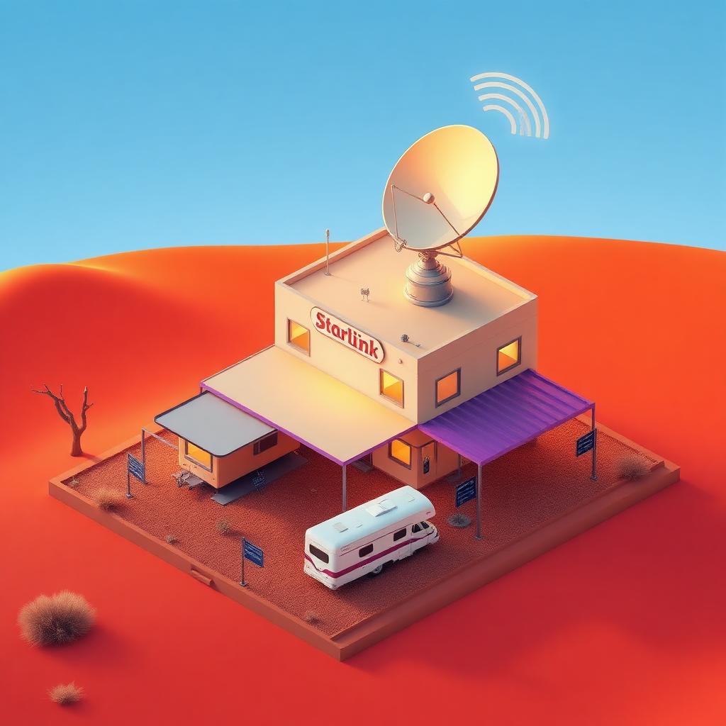 Unicorn IT Group Bonded Starlink and Guest Wi-Fi for an Outback Roadhouse illustration