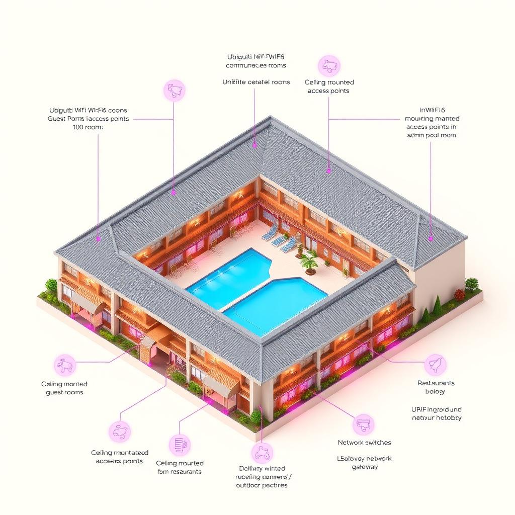 Unicorn IT Group New Motel Delivers Fast Guest Wi-Fi Across 100 Rooms illustration