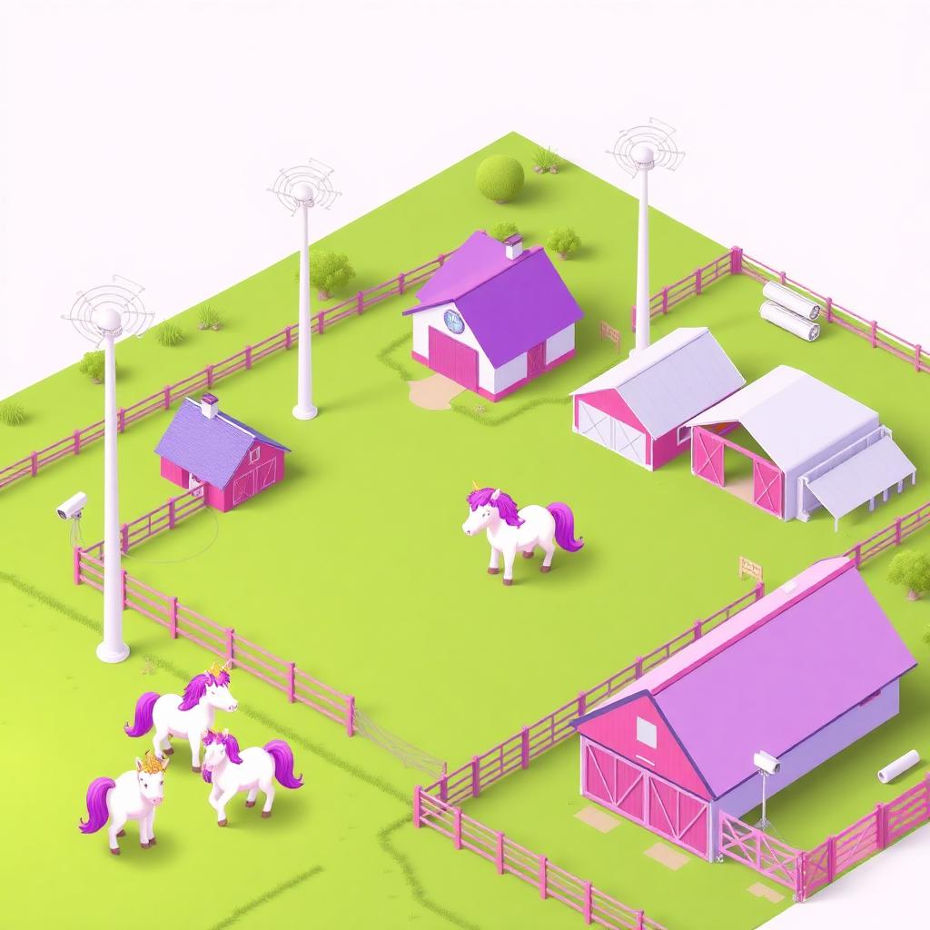 Unicorn IT Group Farm-Wide Wi-Fi and Meraki Cameras for a Unicorn Farmer illustration