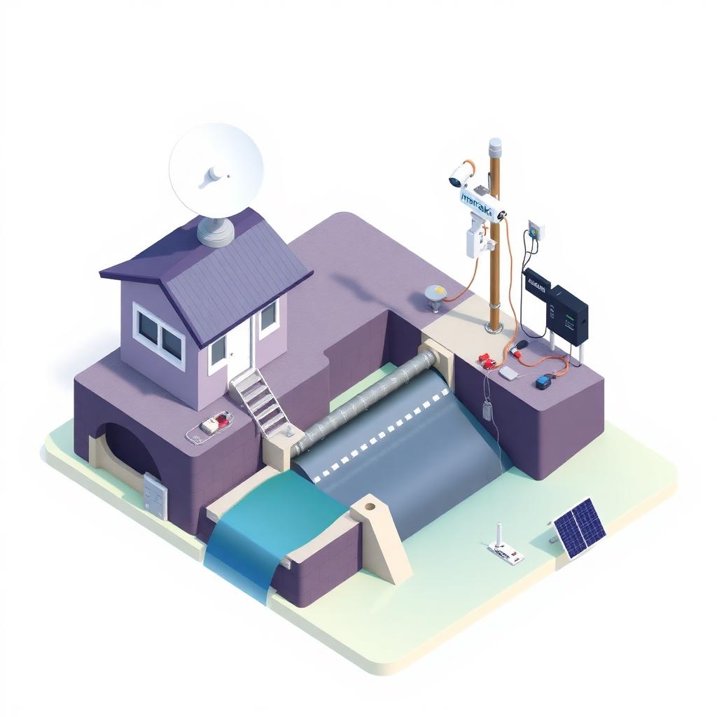 Unicorn IT Group Remote Water Monitoring and Gate Control Over Starlink SD-WAN illustration