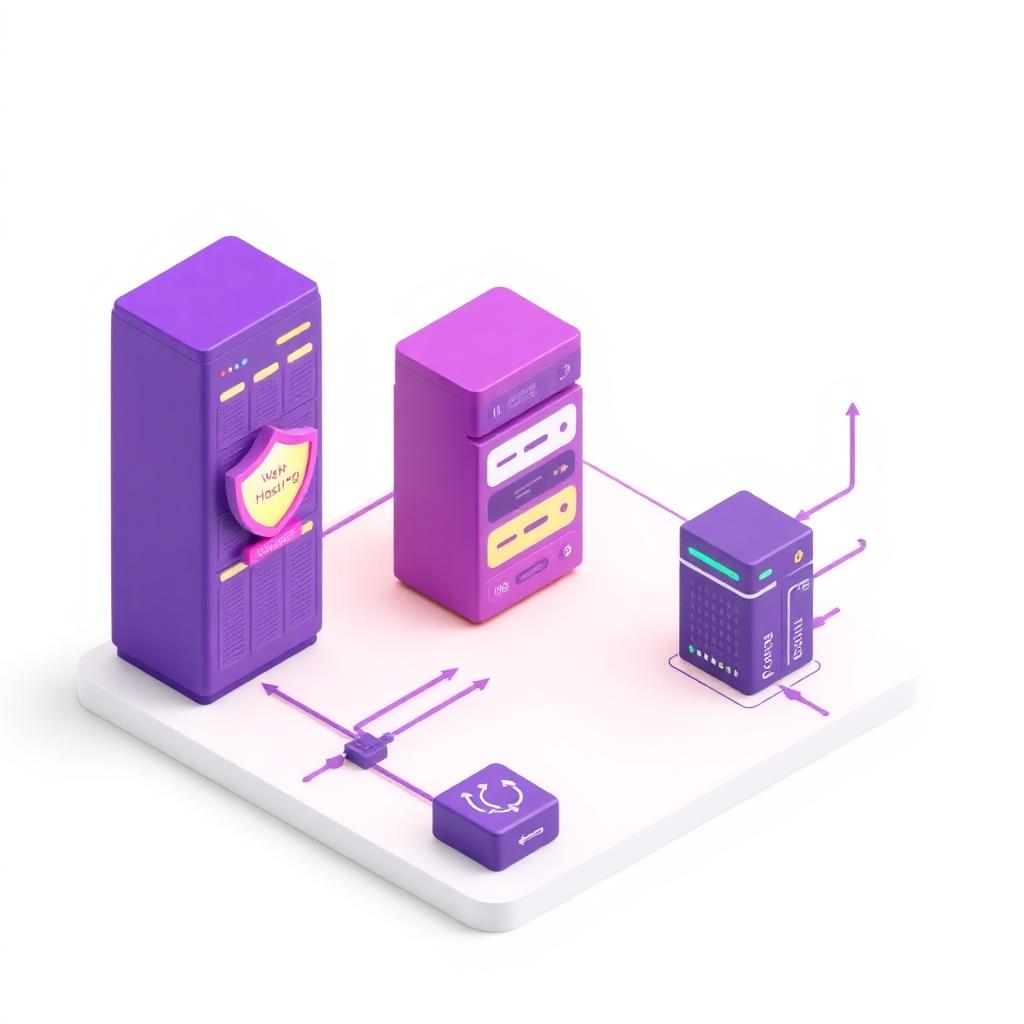 Web hosting infrastructure with servers, DNS and virtual private servers
